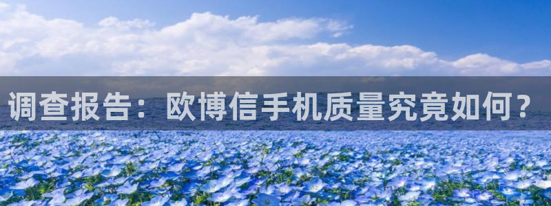 奇亿娱乐体育免费注册入口：调查报告：欧博信手机质量究竟如何？