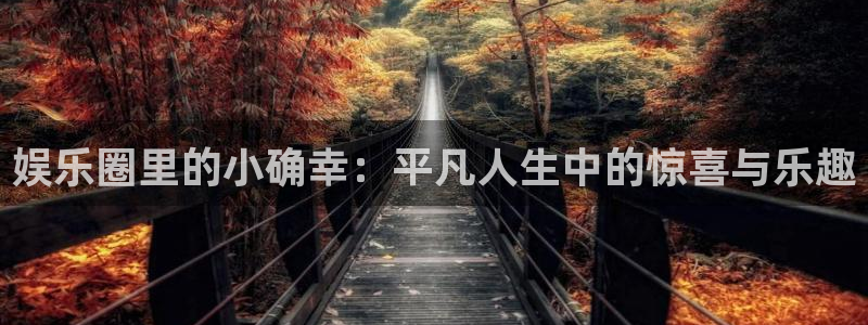 奇亿娱乐2体育：娱乐圈里的小确幸：平凡人生中的惊喜与乐趣