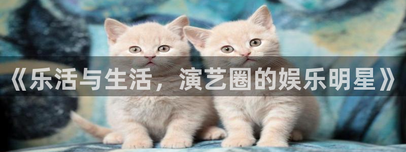 奇亿娱乐3代理：《乐活与生活，演艺圈的娱乐明星》
